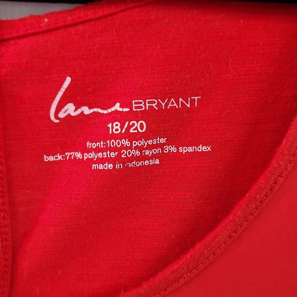 Lane Bryant Red Scoop Neck Sleeveless Blouse in Size 18/20 - Picture 2 of 8